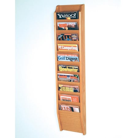 Latestluxury Cascade 10 Pocket Magazine Rack - Black, Mahogany & Light Oak LA3951987
